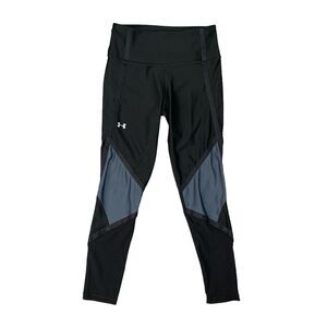 Under Armour Leggings Womens Small Black Compression Heatgear Vented Panel Ankle